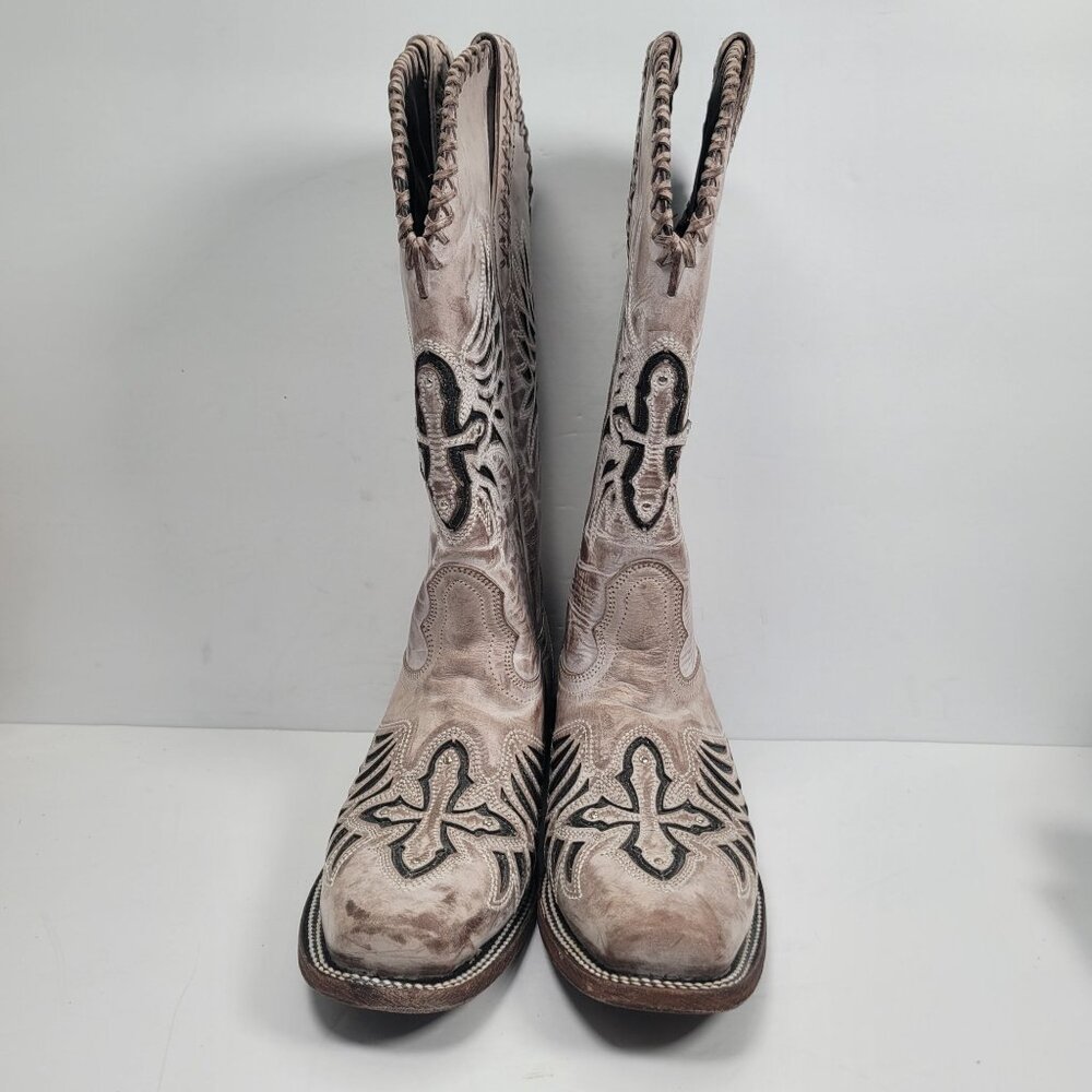 J.B. Dillon Women's Brown Western Cowgirl Boots US Size 8B - Picture 3 of 12